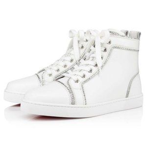 Christian Louboutin LOUIS BORDO Strass Crystal High Top Sneakers Shoes